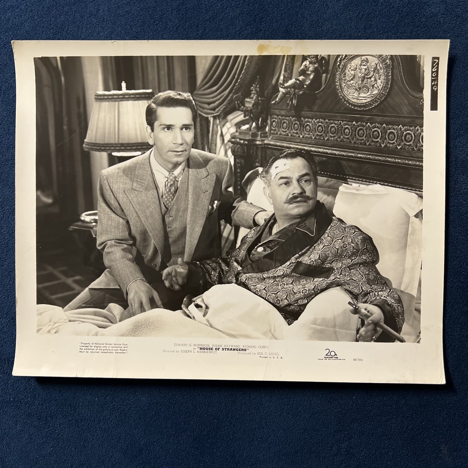  House of Strangers 1949 20th Fox 8x10 Orig Still Edward G Robinson Conte