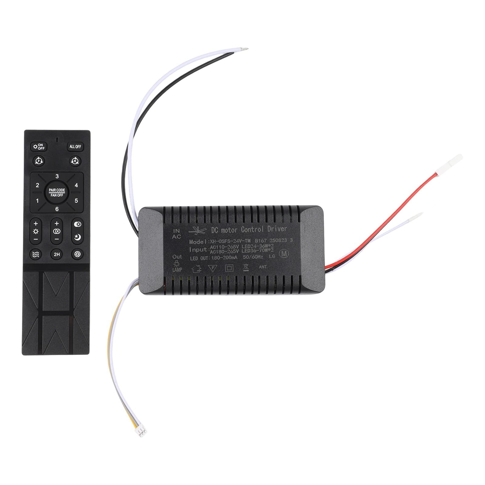 Wireless Remote Controller for Ceiling Fan Light with 6 Speed and Reset 4