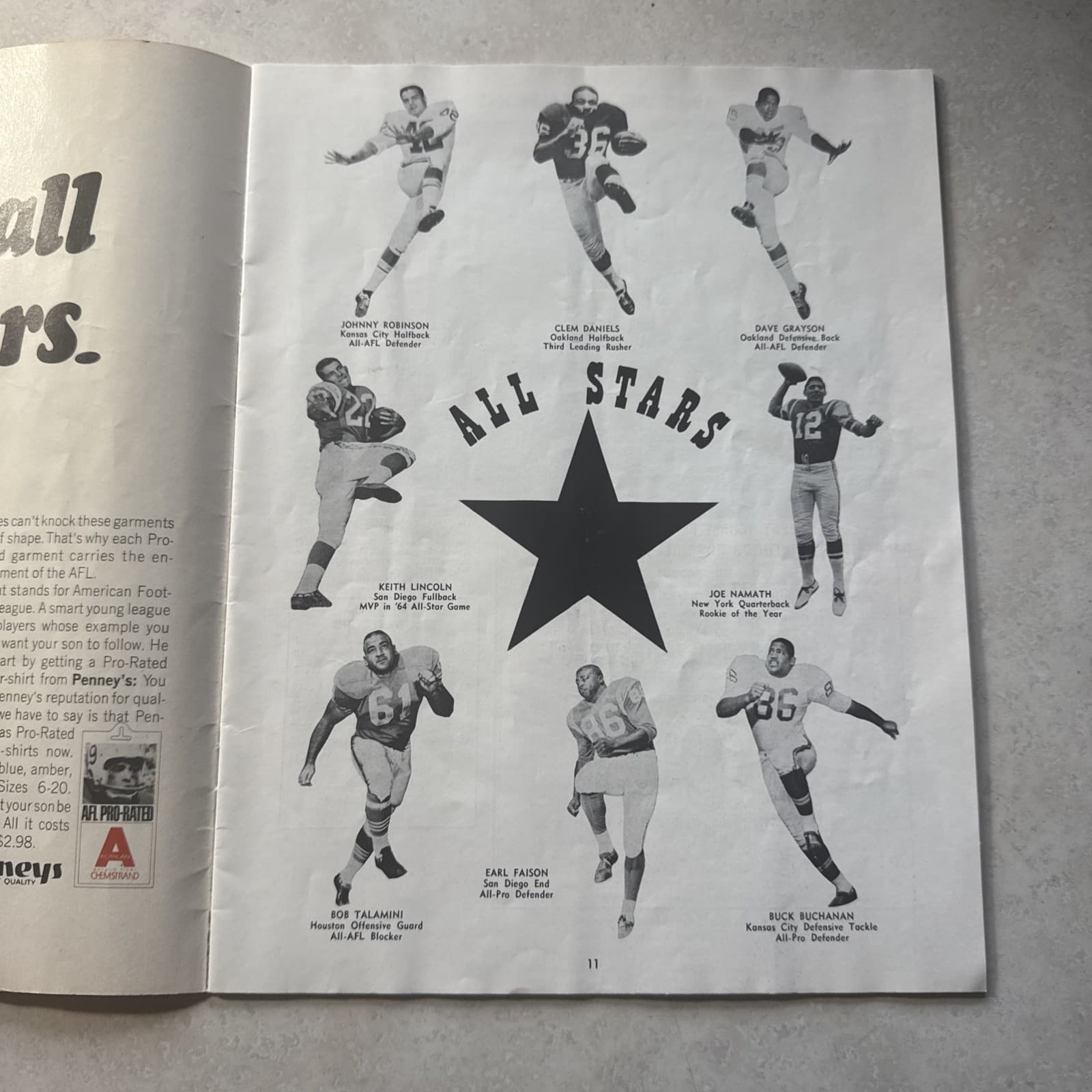 AUTOGRAPHED 1966 AFL All Stars vs Buffalo Bills Program SIGNED 6