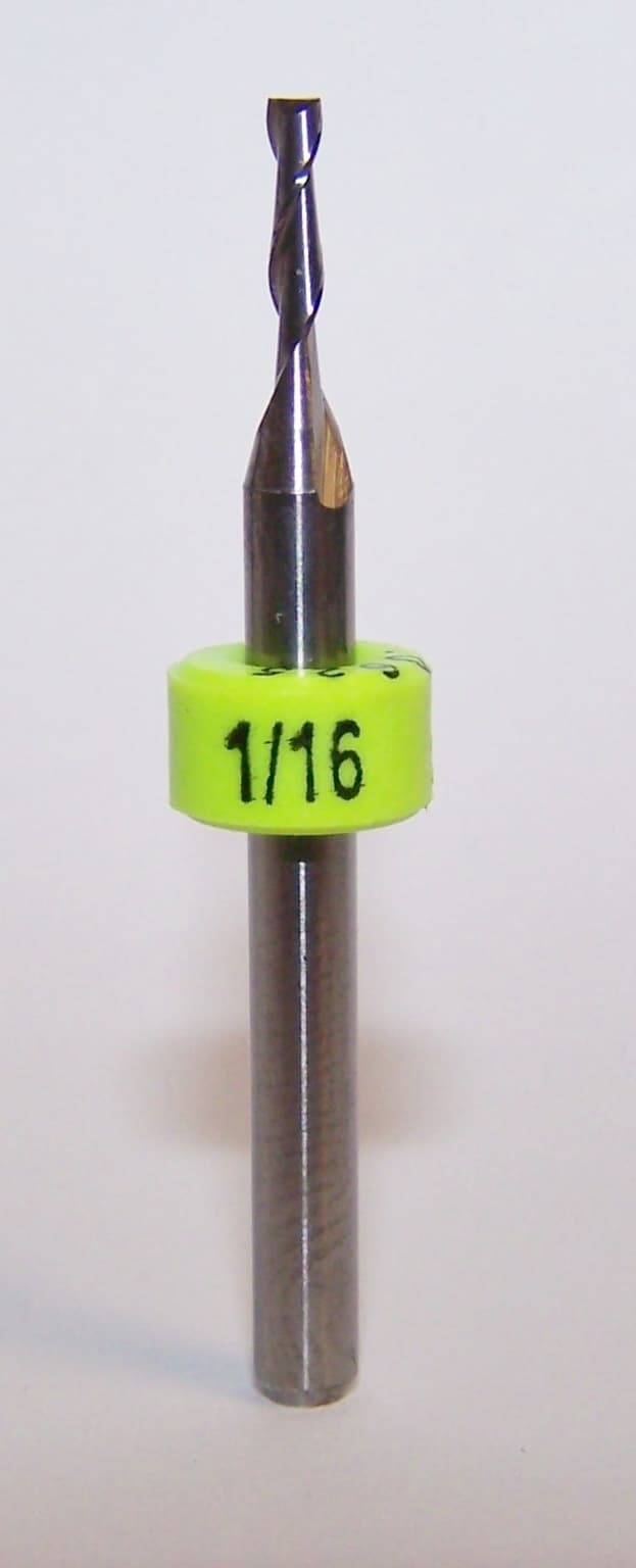 (5) 1/16" (.0625") CARBIDE END MILL 2 FLUTE KYOCERA 1600.0625.250  3