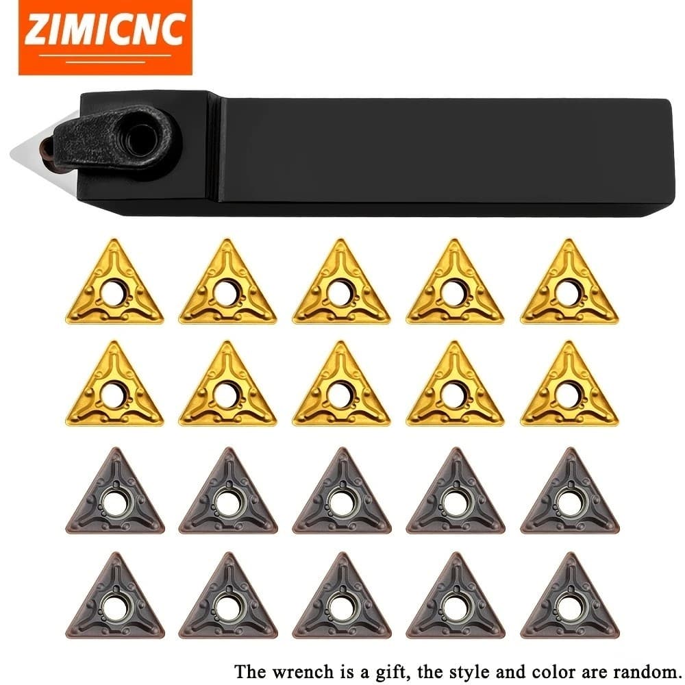 New Holder +  20pcs TNMG332 Carbide Inserts MTENN1616H16 Lathe Turning Tool 3