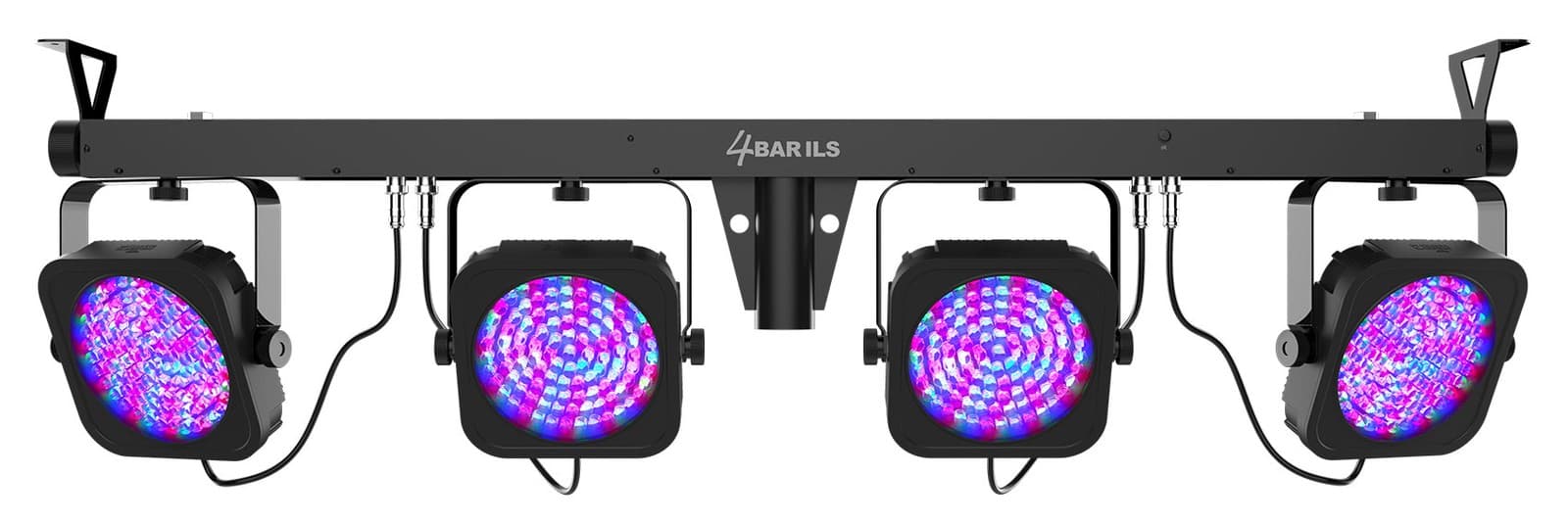 Chauvet DJ 4BAR ILS Wash Lighting System w/(4) Par Lights+Tripod+Footswitch+Bag 3
