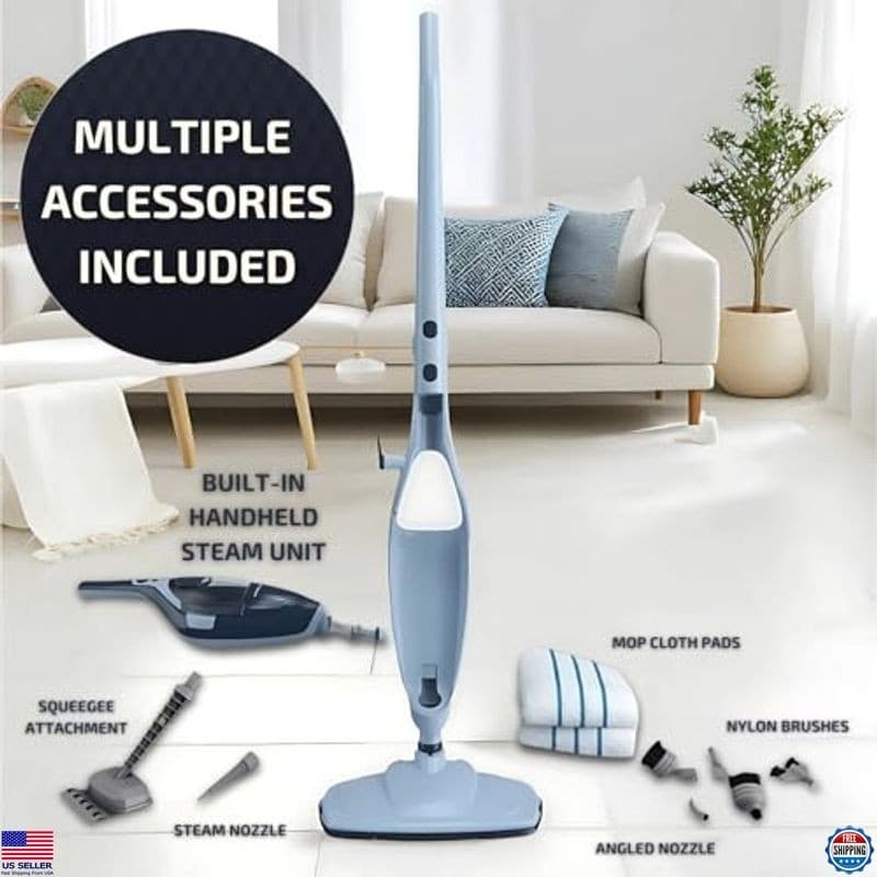 OVENTE ST505BL 10-in-1 Steam Mop - Handheld Steamer, Detachable, 400ml Tank 2