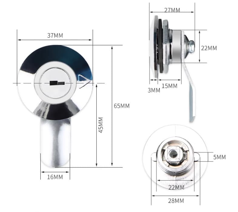MS401 Distribution Box Lock Switch Cabinet Lock Strength resistance Strong wear 3