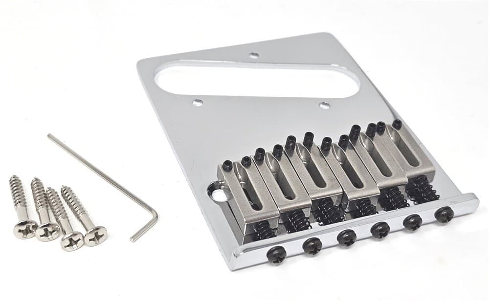 True Custom Shop® Gotoh Brass Bridge w/h Steel Saddles Fits Fender Modern Tele