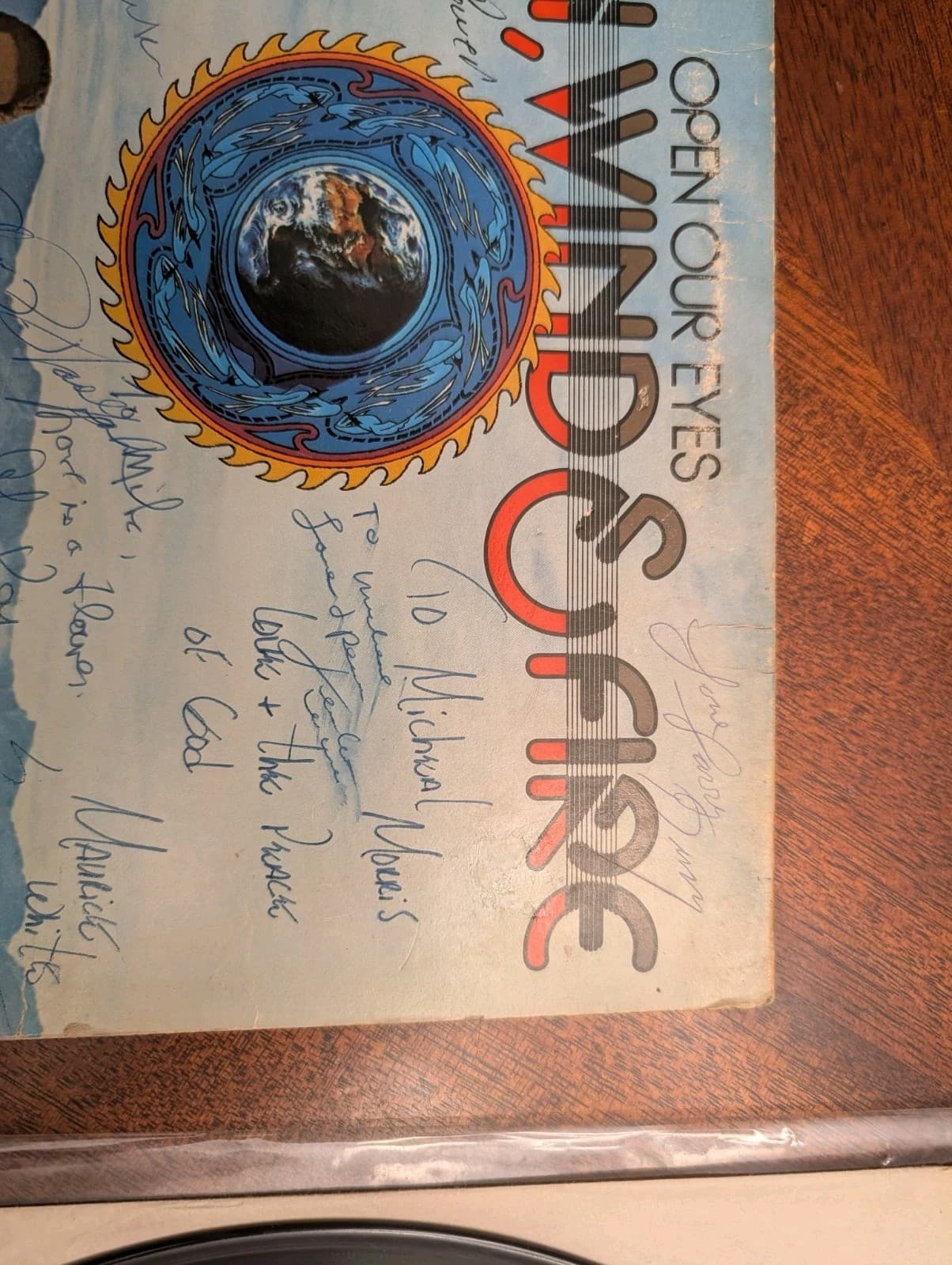 Signed Autograph Earth, Wind & Fire PROMO LP 2