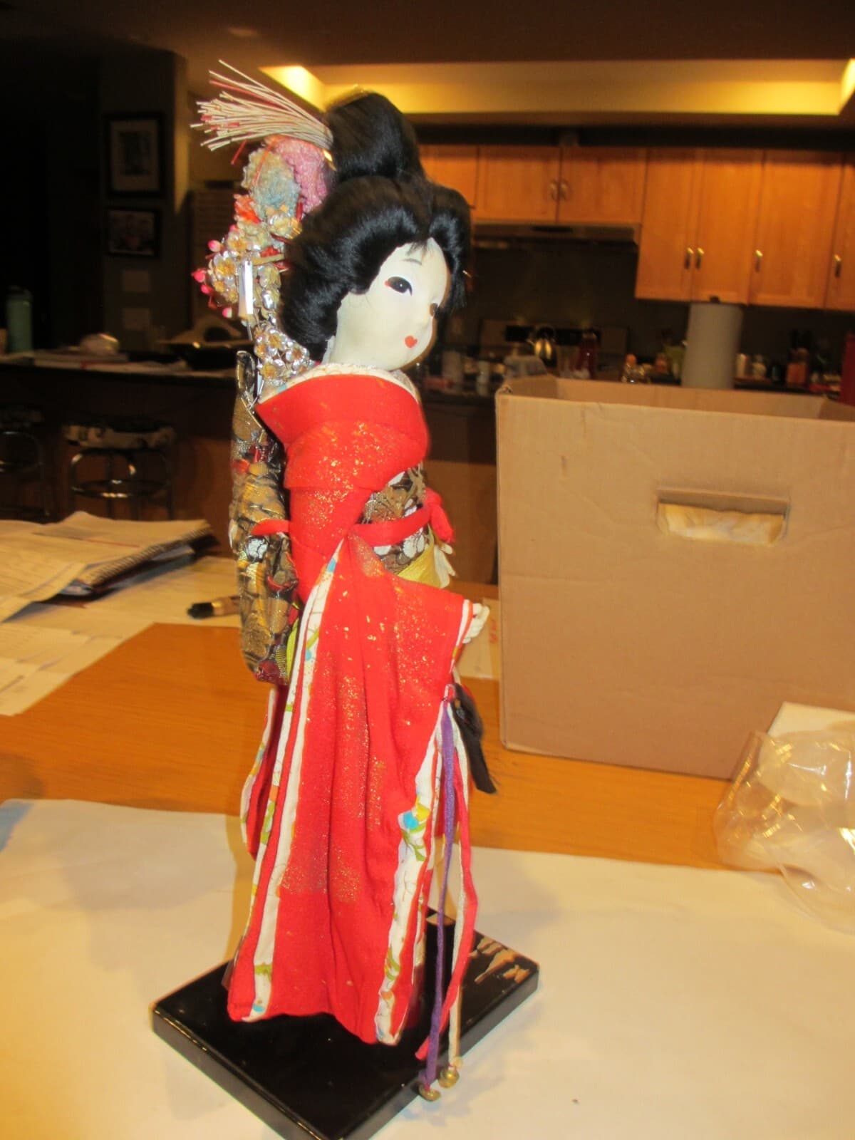 Vintage Japanese Doll Kimono Geisha Yoshitoku Traditional Folk Craft Japan 3