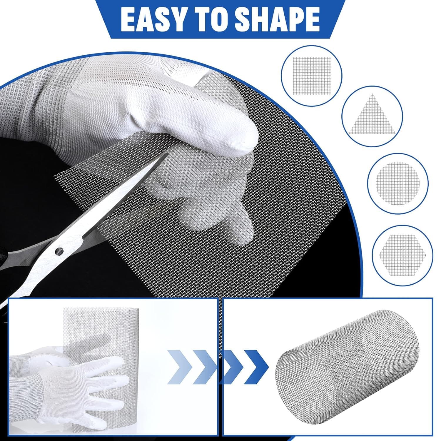 20 Mesh 304 Stainless Steel Mesh Screen, 15.7'' X 142''(40Cm X 360Cm) Wire Scree 4