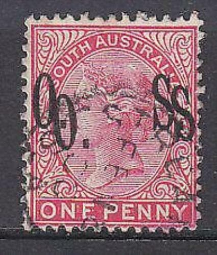 SA Australian States SGO81b 1d overprinted OS with OS double error Used official