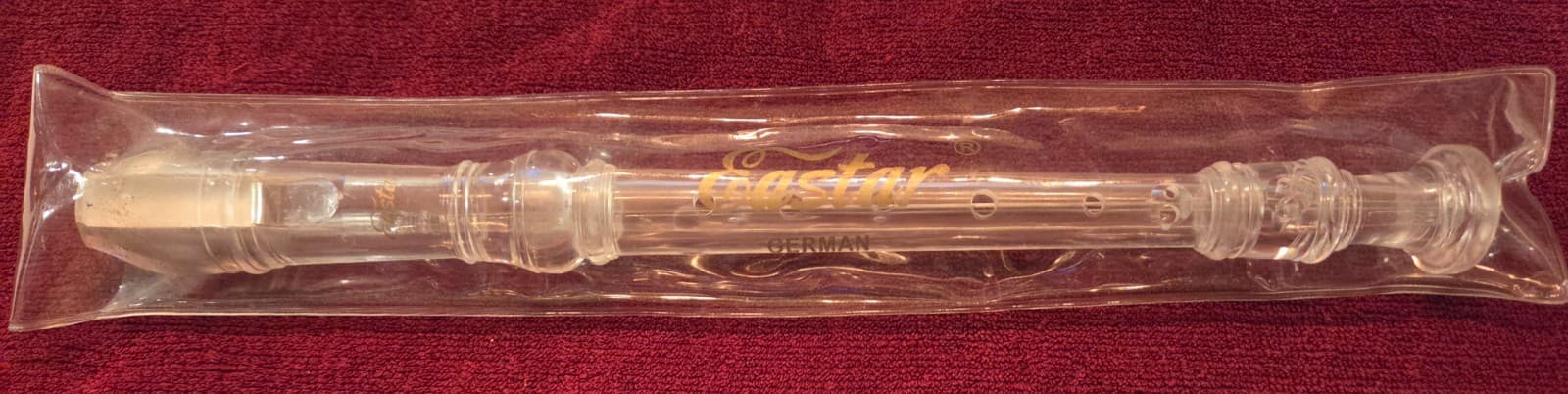 Eastar Clear Plastic Flute for Learning with Cleaning Rod in Case 5