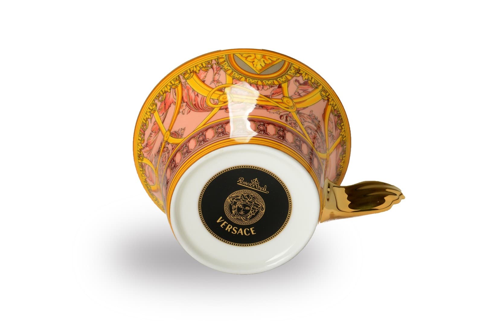 Rosenthal X Versace "Scala del Palazzo Rosa" 2 Cups 2 Saucers and 2 Spoons Set 5