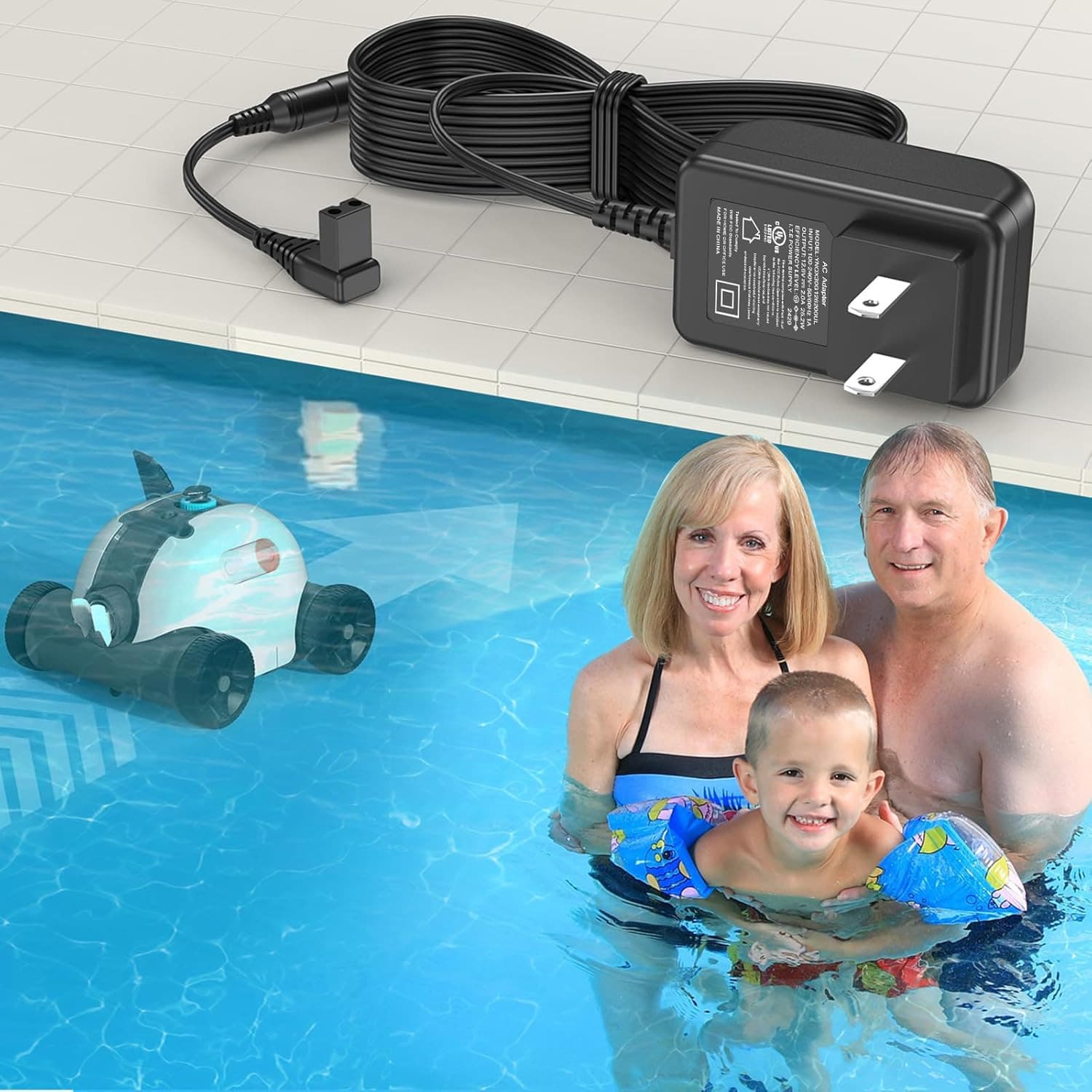 12.6V Charger for Aiper Seagull HJ1103J 1000 Cordless Pool Vacuum Cleaner 4