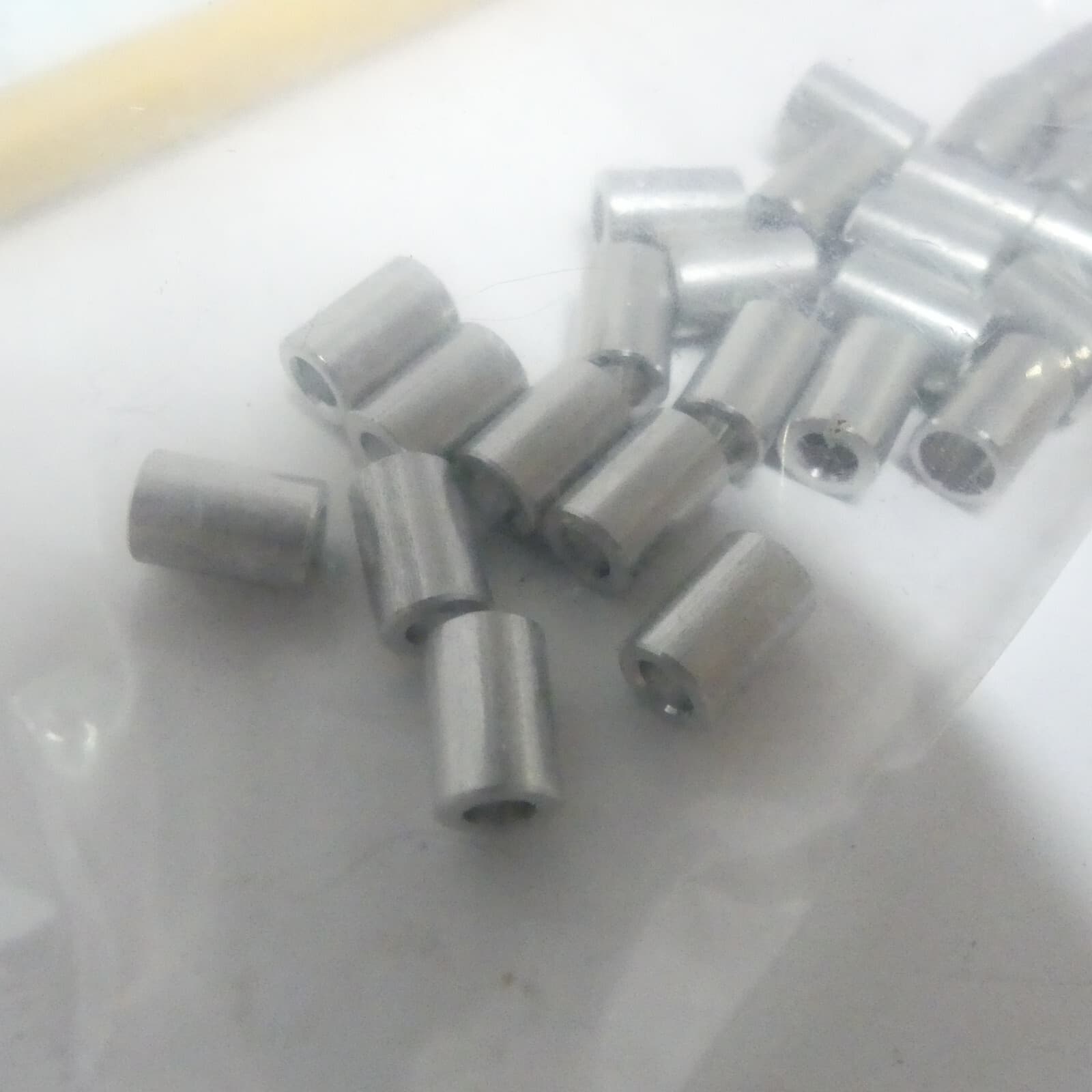 Qty 15: OD 6mm x ID 3.41mm (.134") x L 9mm Aluminum Spacer Bushing Washer 2