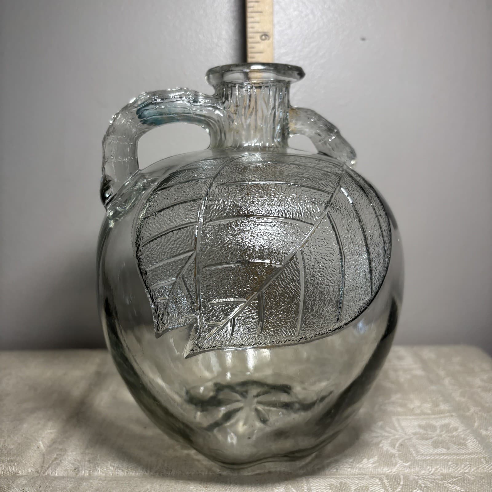 Vtg White House Apple Cider Vinegar Jug 1/2 Gallon Glass Bottle Jar 3