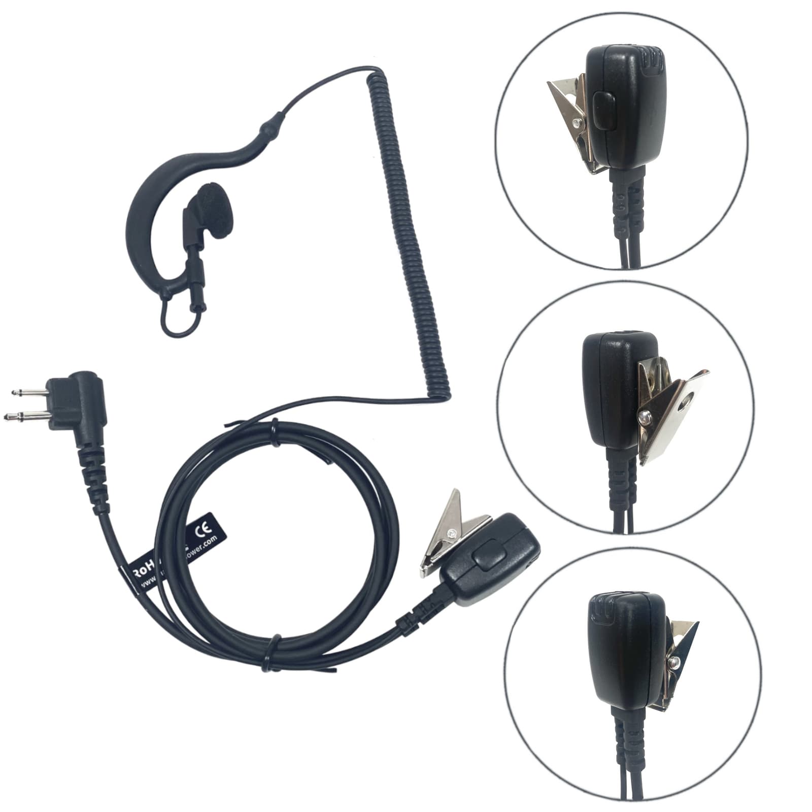 PTT Mic Swivel Earpiece for Motorola Radio Walkie Talkies CP200 CLS1110 CLS1410 5