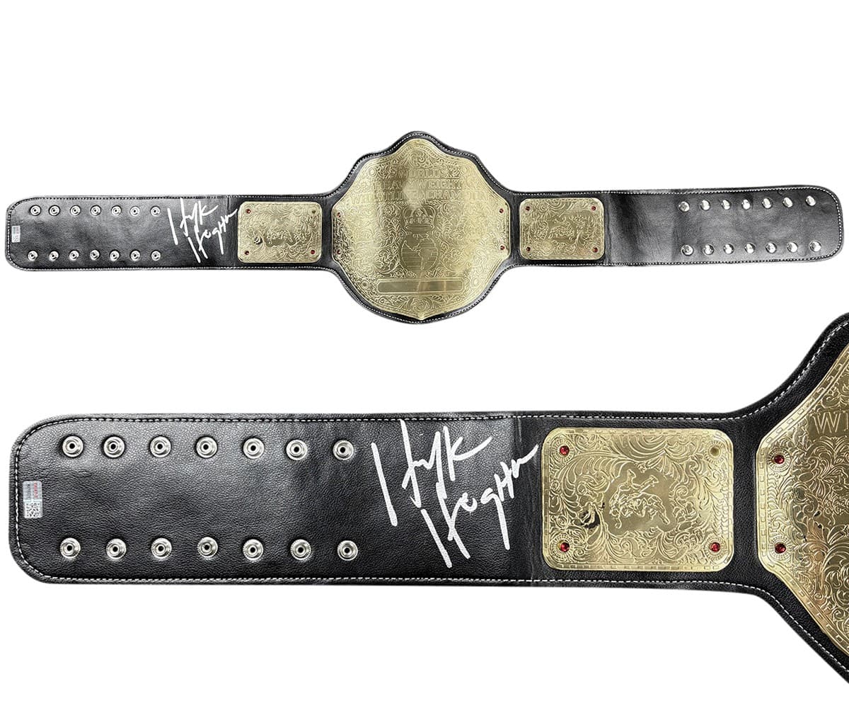 Hulk Hogan Signed WCW Heavyweight Champion Metal Full Size Replica Belt TRISTAR