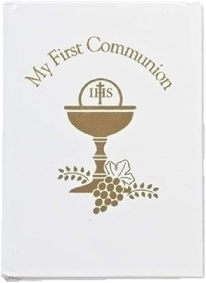 Exquisite 5" White and Gold Chalice Book for First Communion Celebrations 3