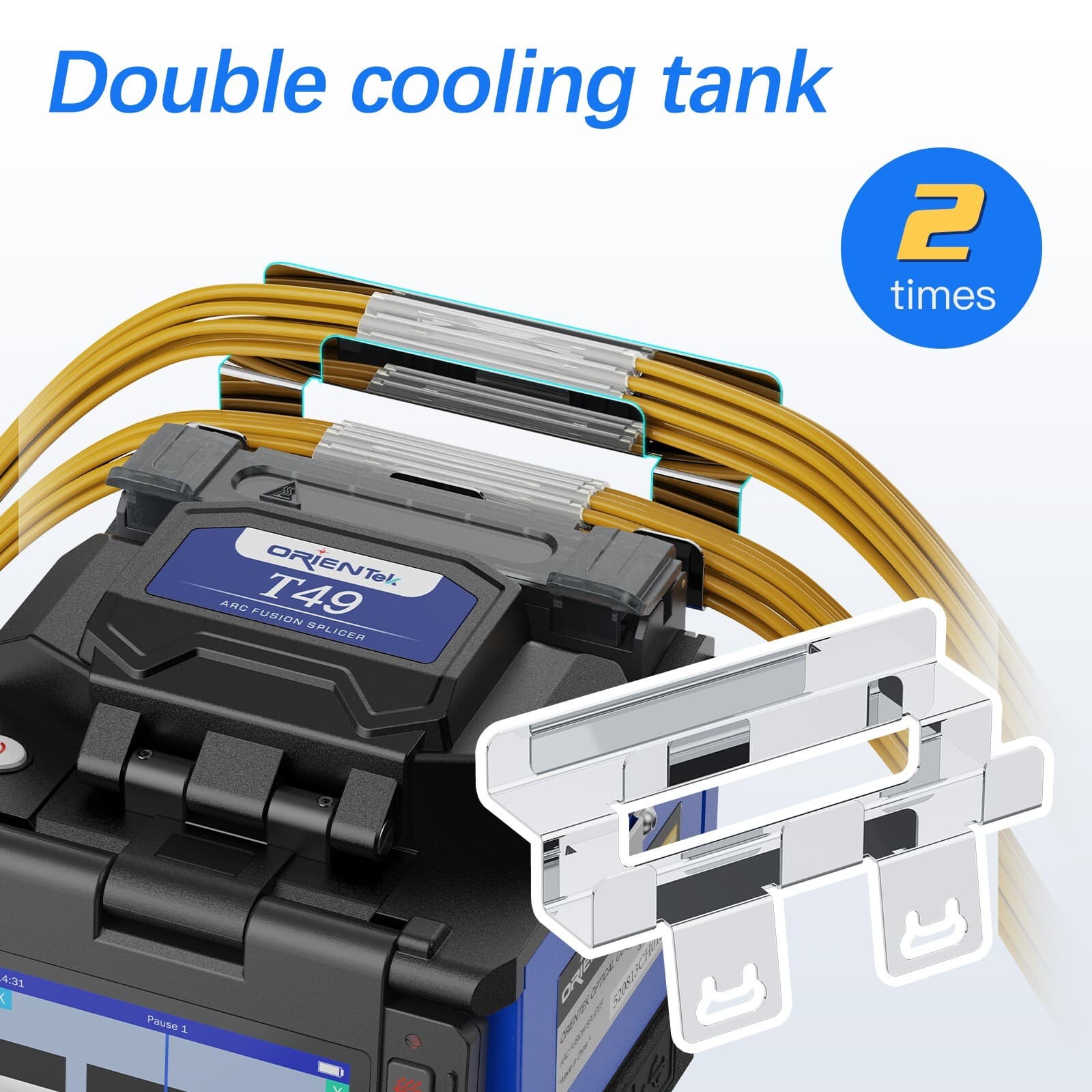 High Quality Fiber Optic Fusion Splicer OrienTek T49 8S Splice, 18s Heat Splicer 5