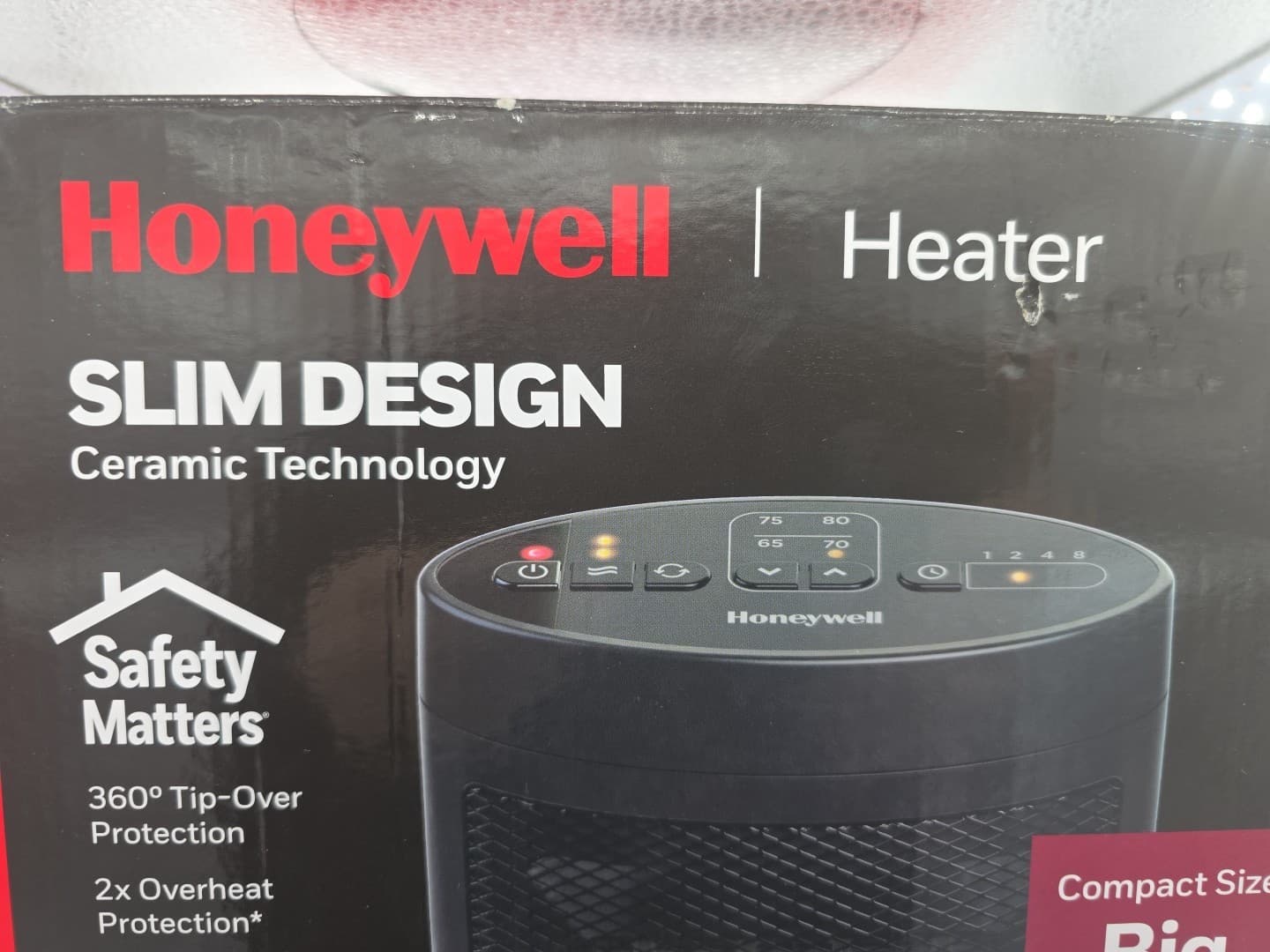Honeywell Slim Design Compact Ceramic Oscillating Heater 2 Heat Settings-Tested 3