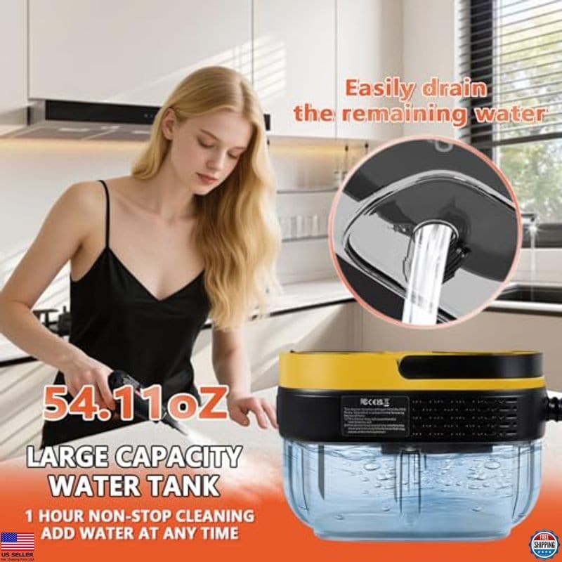 Powerful Handheld Steam Cleaner - 10s Heat, 1.6L Tank, 11-in-1 for Easy Use 4