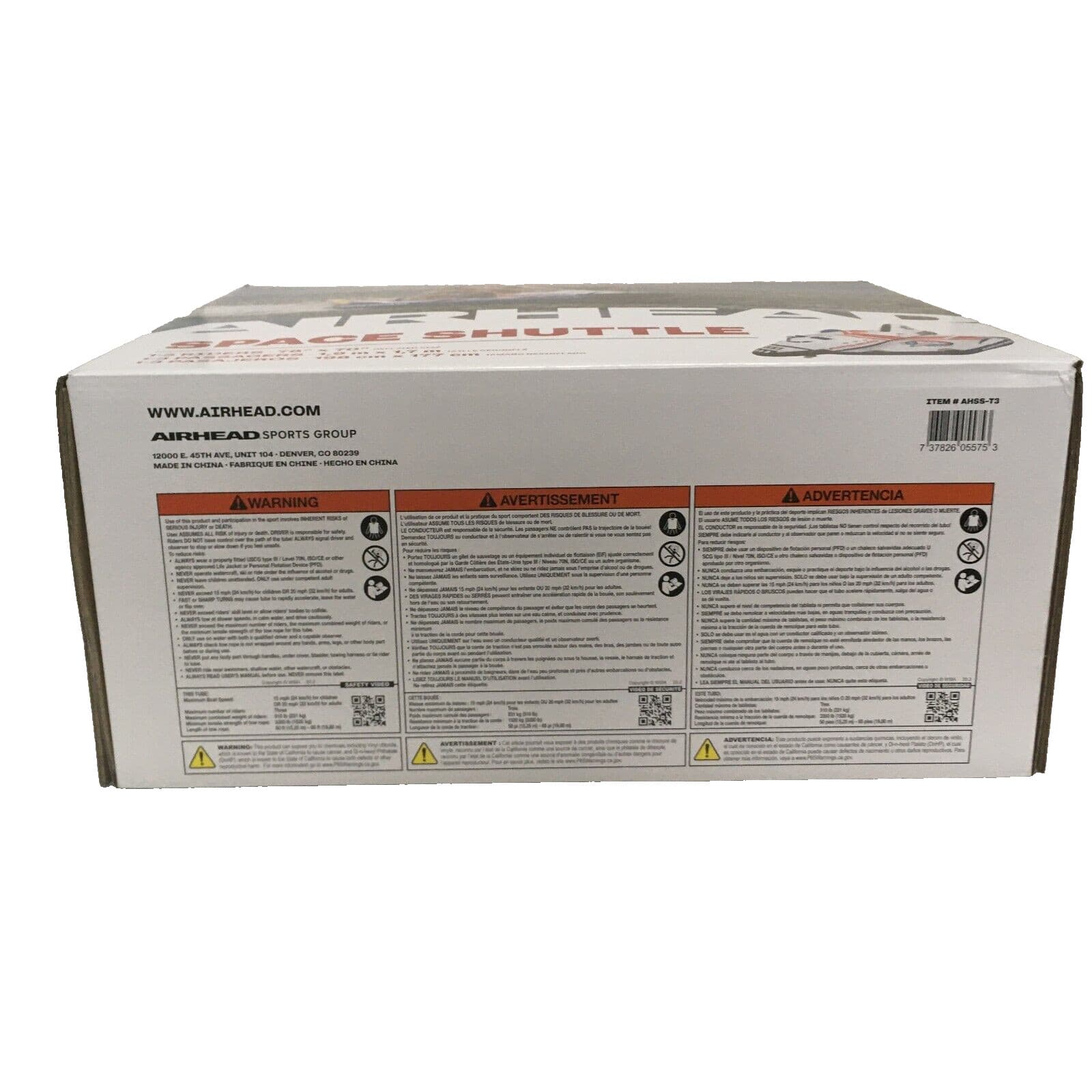 Airhead Space Shuttle Towable Water Tube, 3 Rider AHSS-T3 3