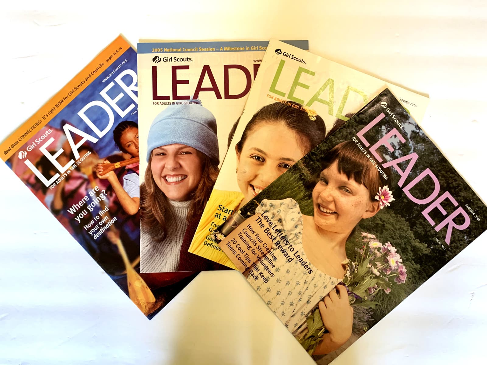 Vintage Girl Scout Leader Magazines 2005 Fall Winter Spring Summer Lot of 4