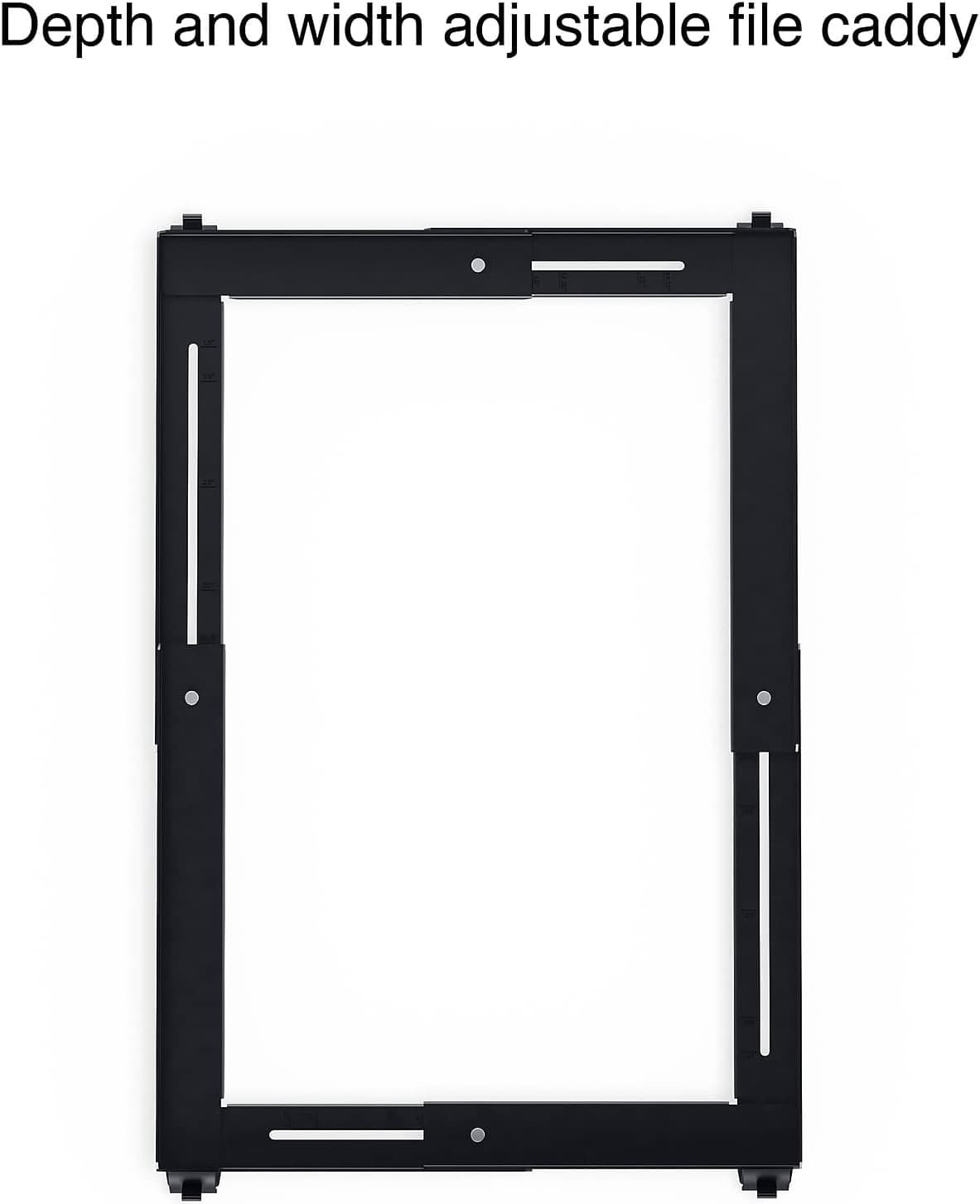 Adjustable File Cabinet Caddy - Letter and Legal Filing Cabinets, Black (ST52140 5