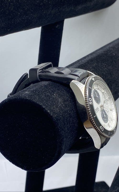 Fossil WAKEFIELD 45mm WR100M Chrono Date Quartz Stainless Steel Watch 222g 4