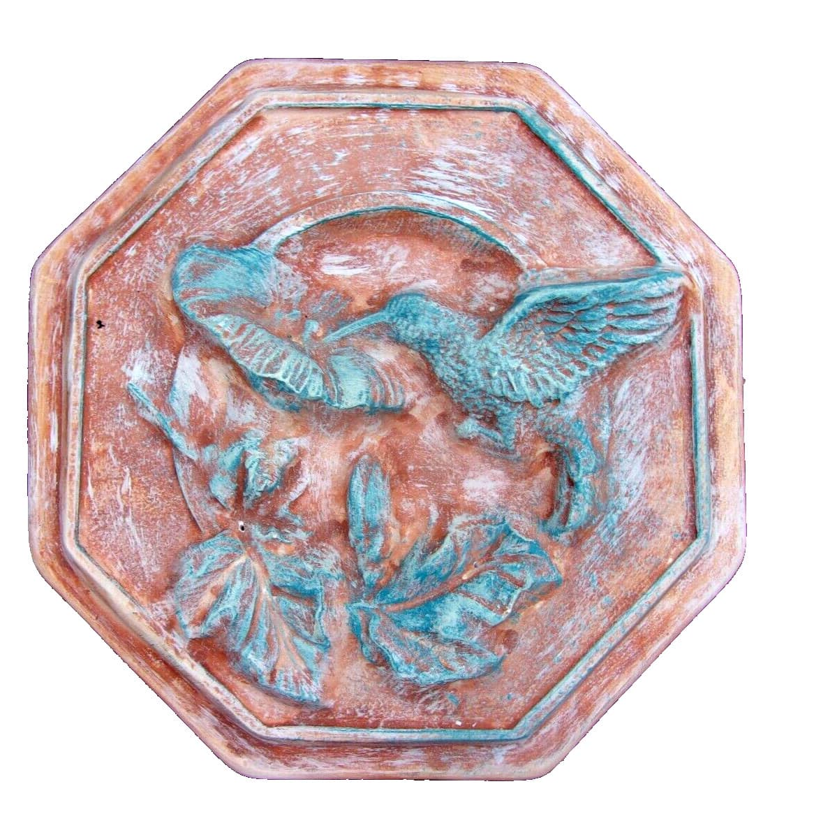 Hummingbird stepping stone mold concrete plaster mould  11.5" x 11.5" x 2" thick 2