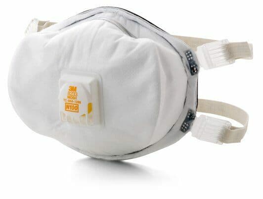 1- 3M 8233 N100 Particulate Respirator Face Mask With Cool Flow Exhalation Valve