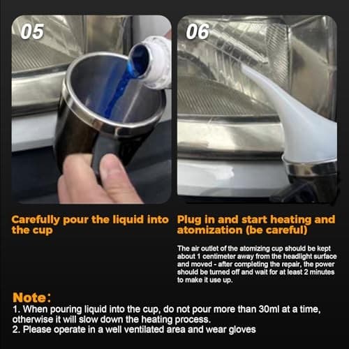 Headlight Restoration Kit 200ML Automobile Headlight Polish Repair Renovation  5