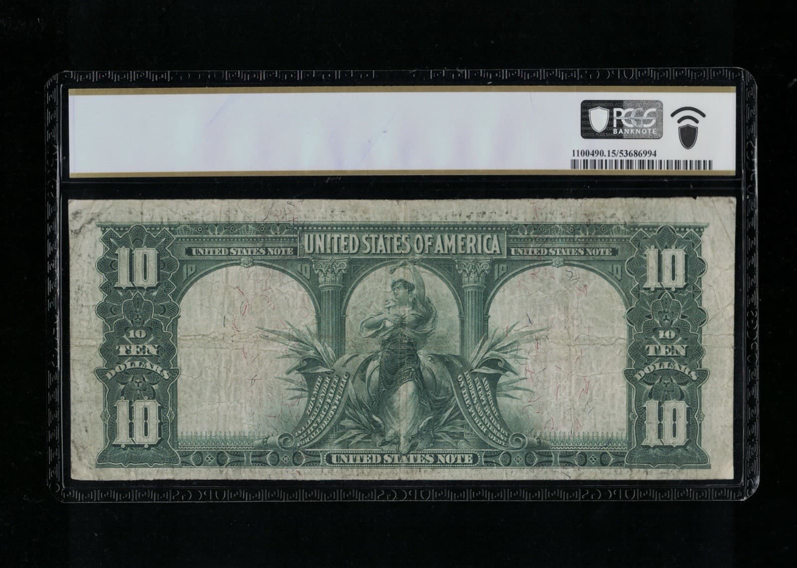 SC 1901 $10 Fr.115 Early Lyons|Roberts Sig. Legal Tender “Bison” PCGS 15 (201) 3