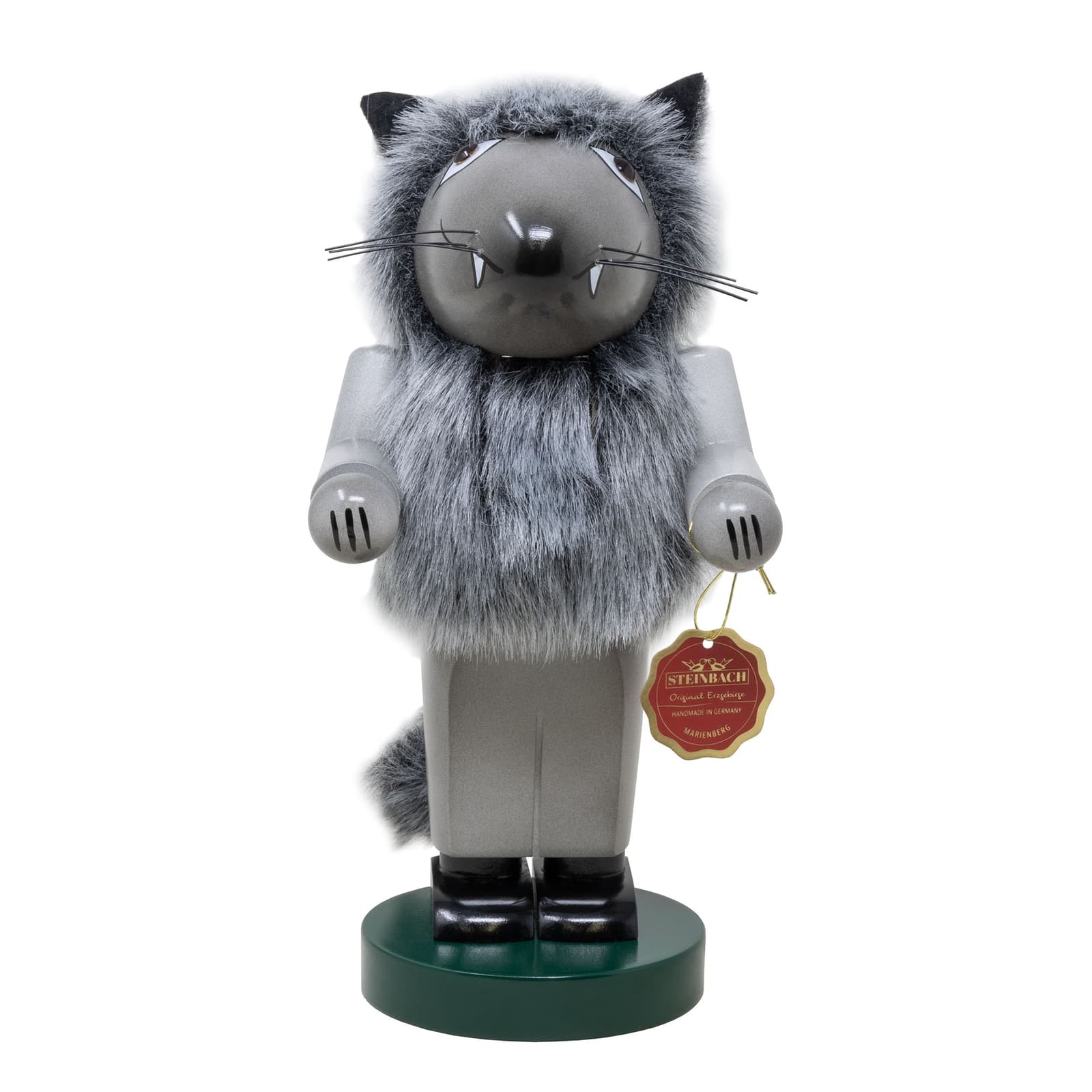 Steinbach Wooden Chubby Nutcracker Collection, Furry Wolf, 11.5"
