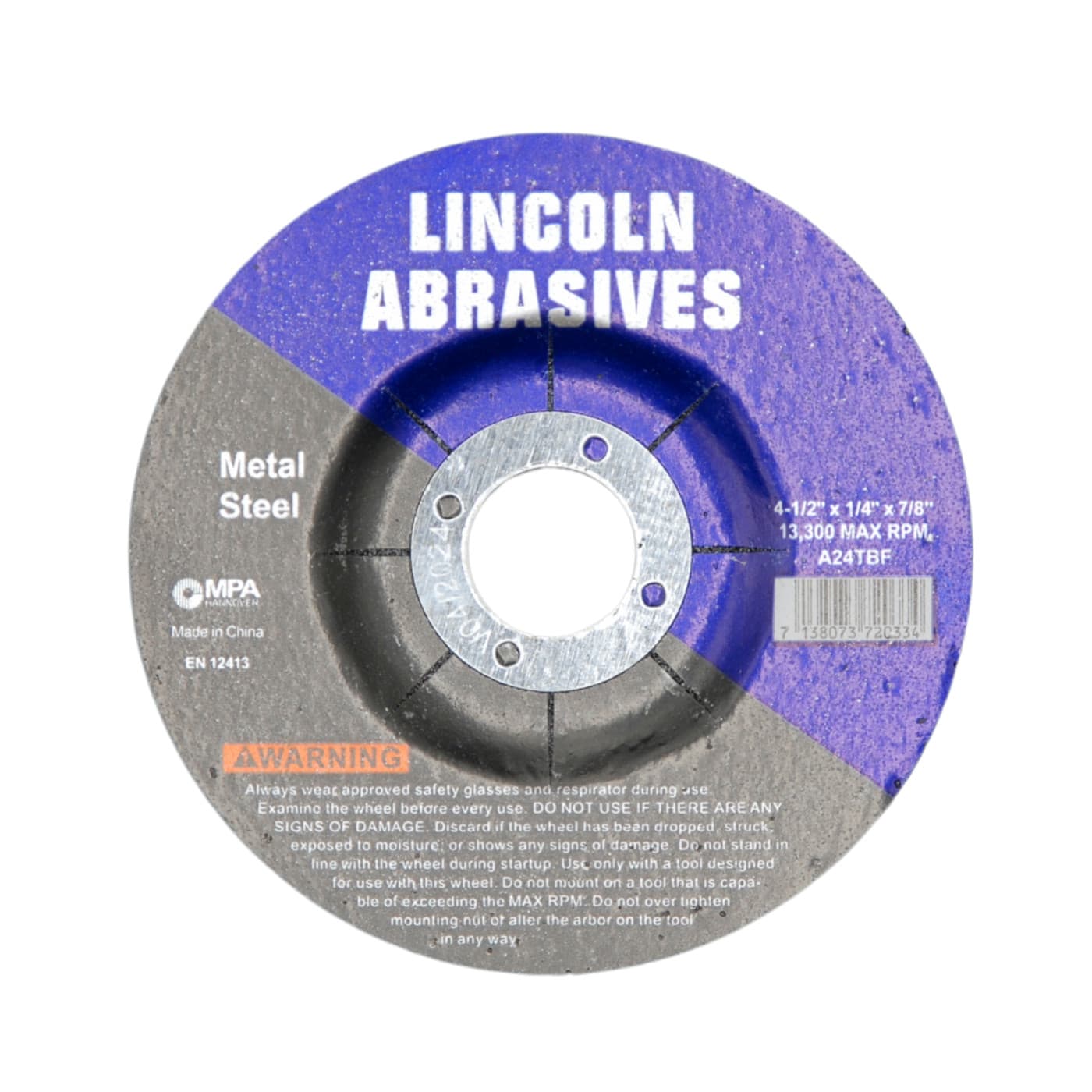 100 PACK Grinding Wheels 4-1/2" x 1/4" x 7/8" Metal Steel 4.5 Disc Angle Grinder 2