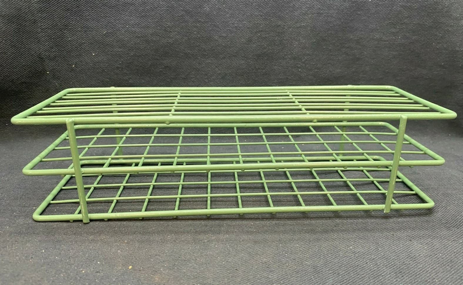 Unbranded 48-Place Green Epoxy-Coated Wire Test Tube Rack for 15-16mm Tubes 3