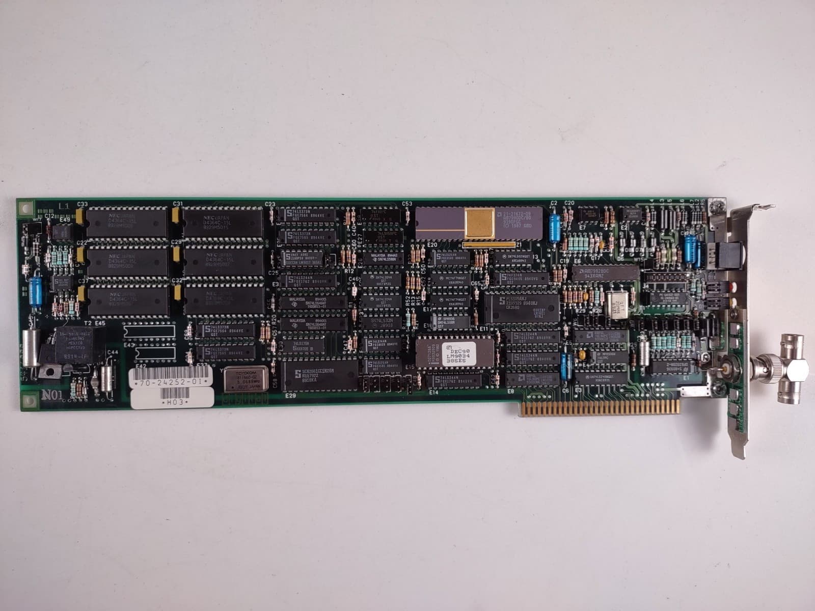 TWO Vintage DEC Digital DEPCA 10Base2 ethernet card 8 bit ISA 2