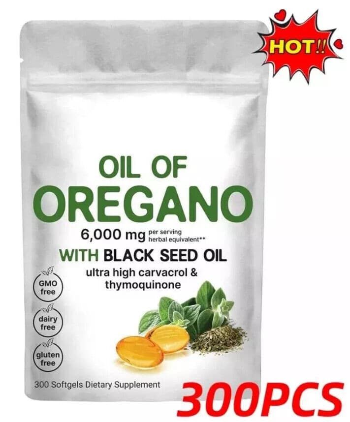 Ingredients Oil of Oregano 300 Softgels Formulated with Black Seed Oil Strengths
