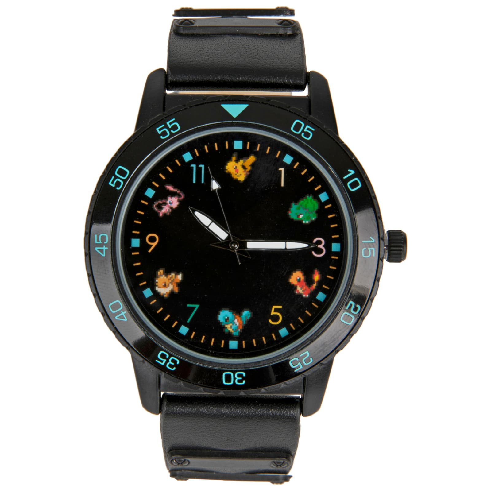 Pokemon Character Symbols For Numbers Watch with Adjustable Strap Black