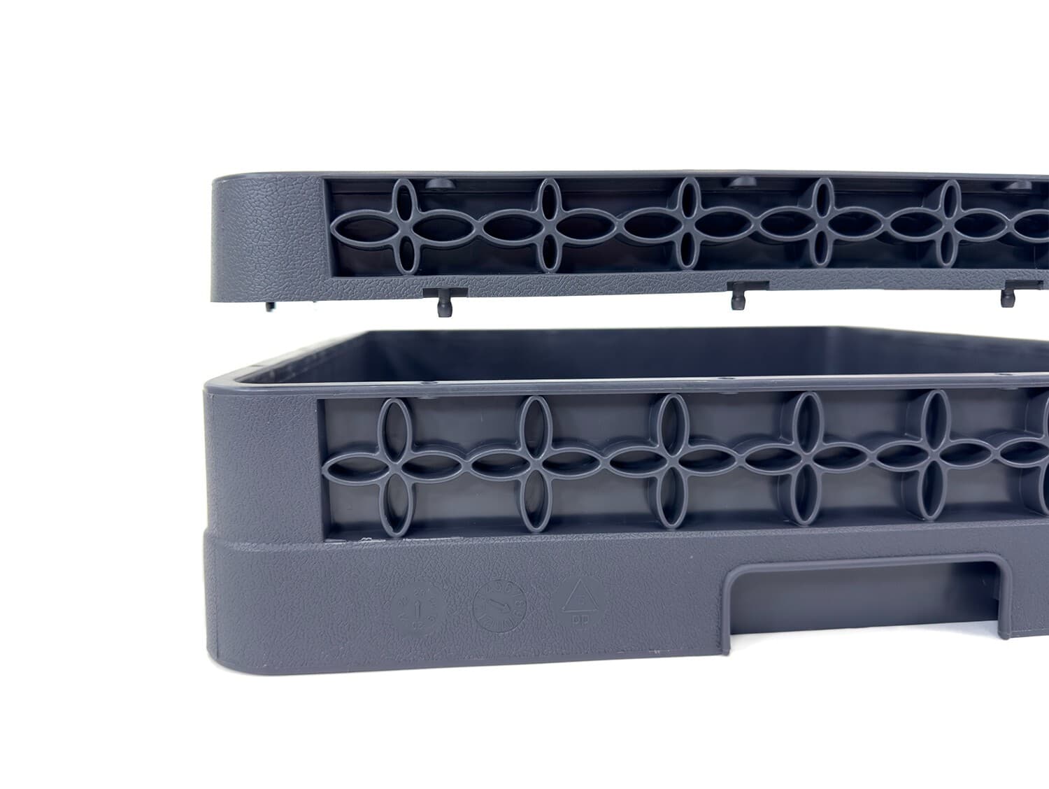 Full-Size Open Glass Rack Extender | Full-Size Combination | Gray (2 Pack) 5