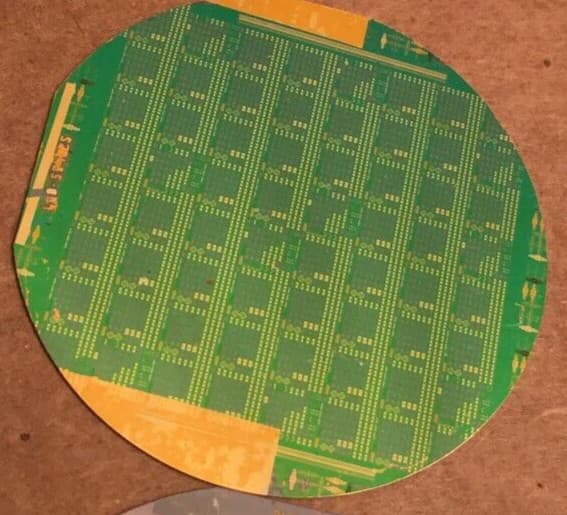 2" Gold Silicon Wafer Unique Extremely Rare RF NAND Vintage CPU Chip 2
