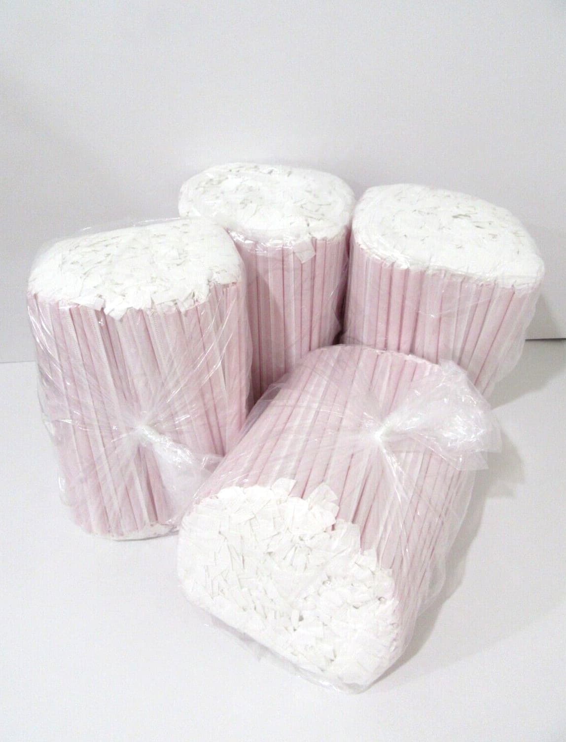 1200 ct Dixie Paper Wrapped Giant Straws 7 3/4" Red, Straws (GW7) 5/16" Diameter