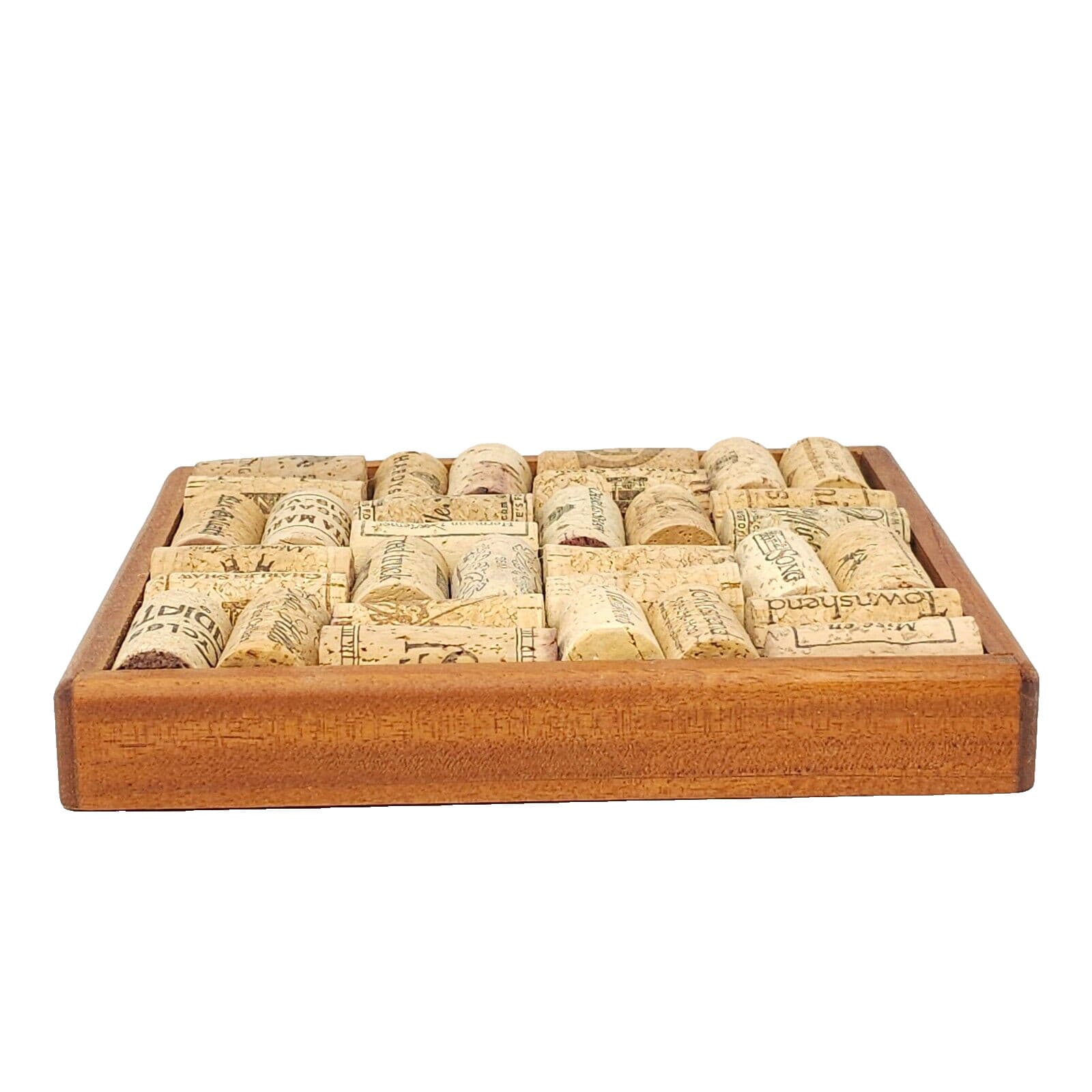 Handmade Wine Cork with Wood Frame Trivet Great Gift 3