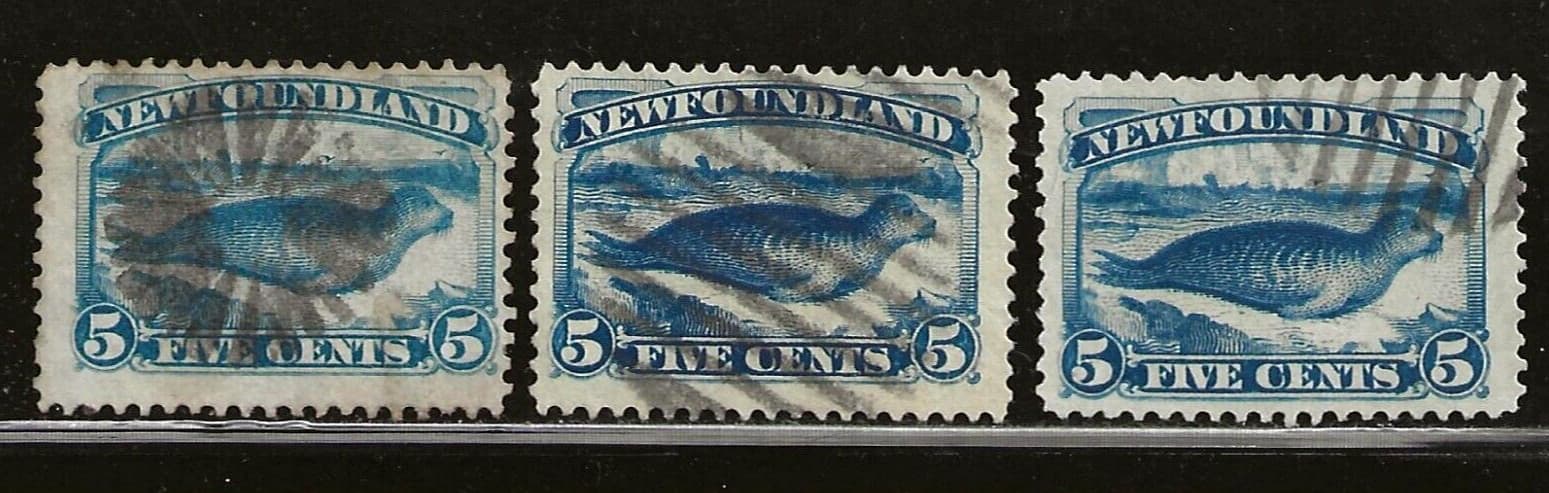 NEWFOUNDLAND #53-55 used