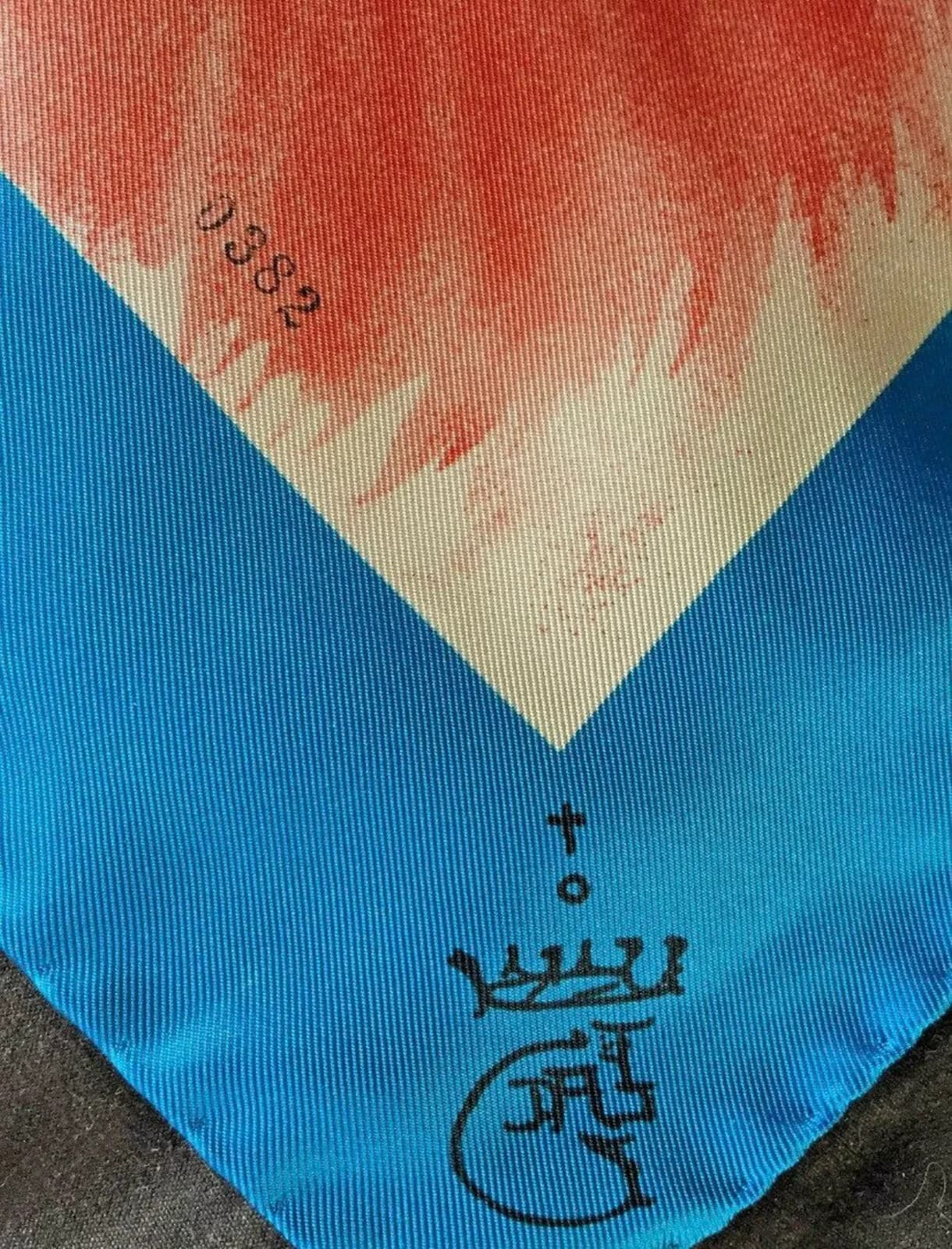 Salvador Dali Signed Silk Scarf Vintage 1990s Avakian Folard Tarot Card 4