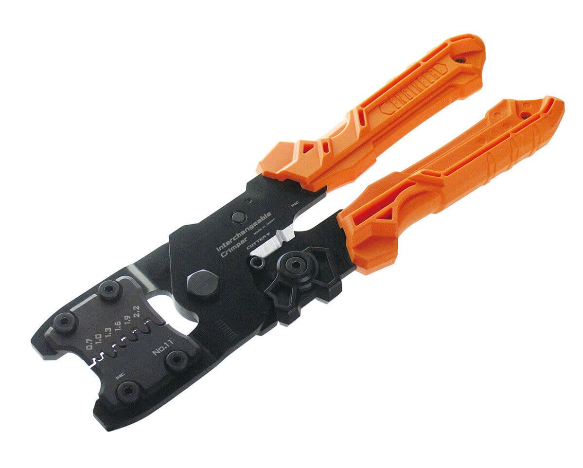 Handy CRIMPING TOOL SET, 3 inter-changeable die plates Japanese ENGINEER PAD-02 2