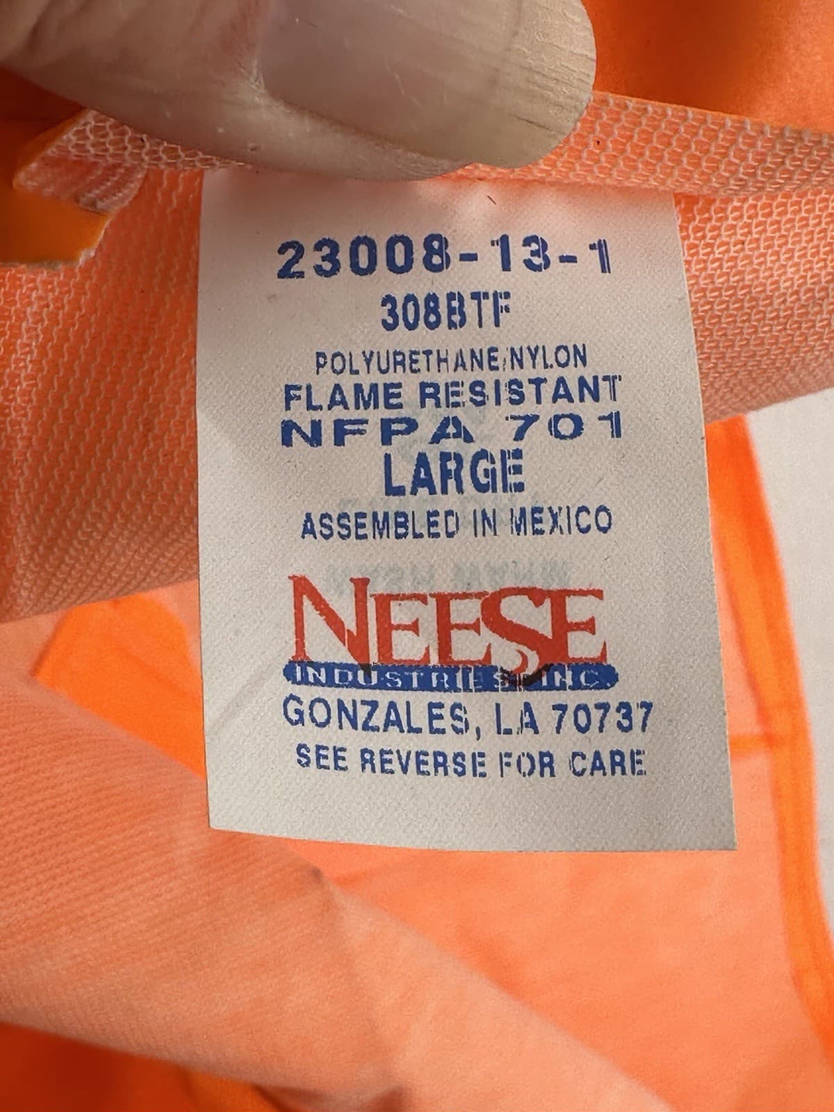 Neese Protective Rainwear Trouser Bib With Fly Size Large 308BTF Open Package 2