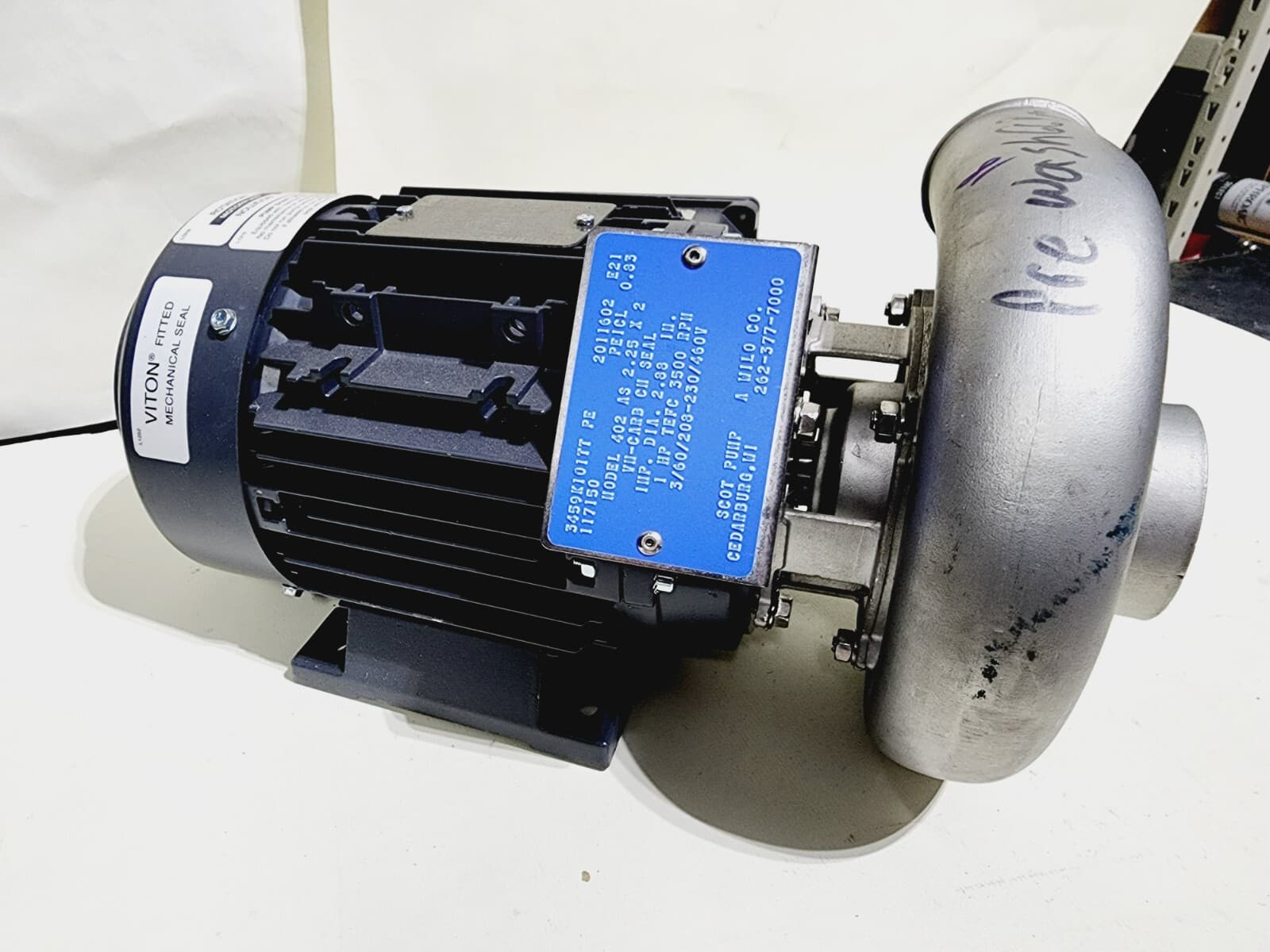 Champion 117150 Techtop GR3-AL-TF-80B34Z-2-B-D-1-F2 Motor/ Pump Assembly