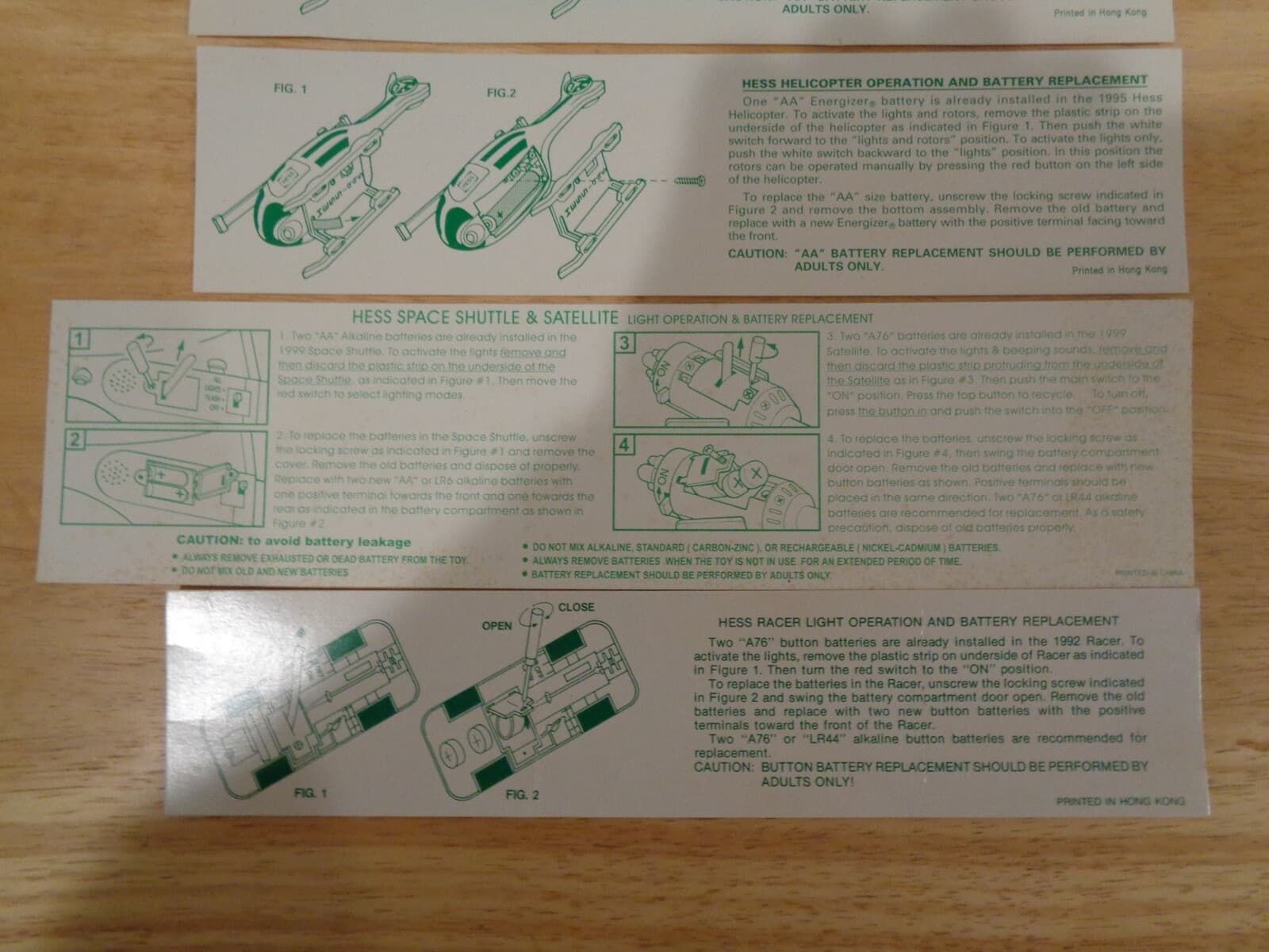 HESS OIL COMPANY 5 PIECE LOT TOY TRUCK BATTERY CARDS 92 95 99 & SEASONS GREETING 4