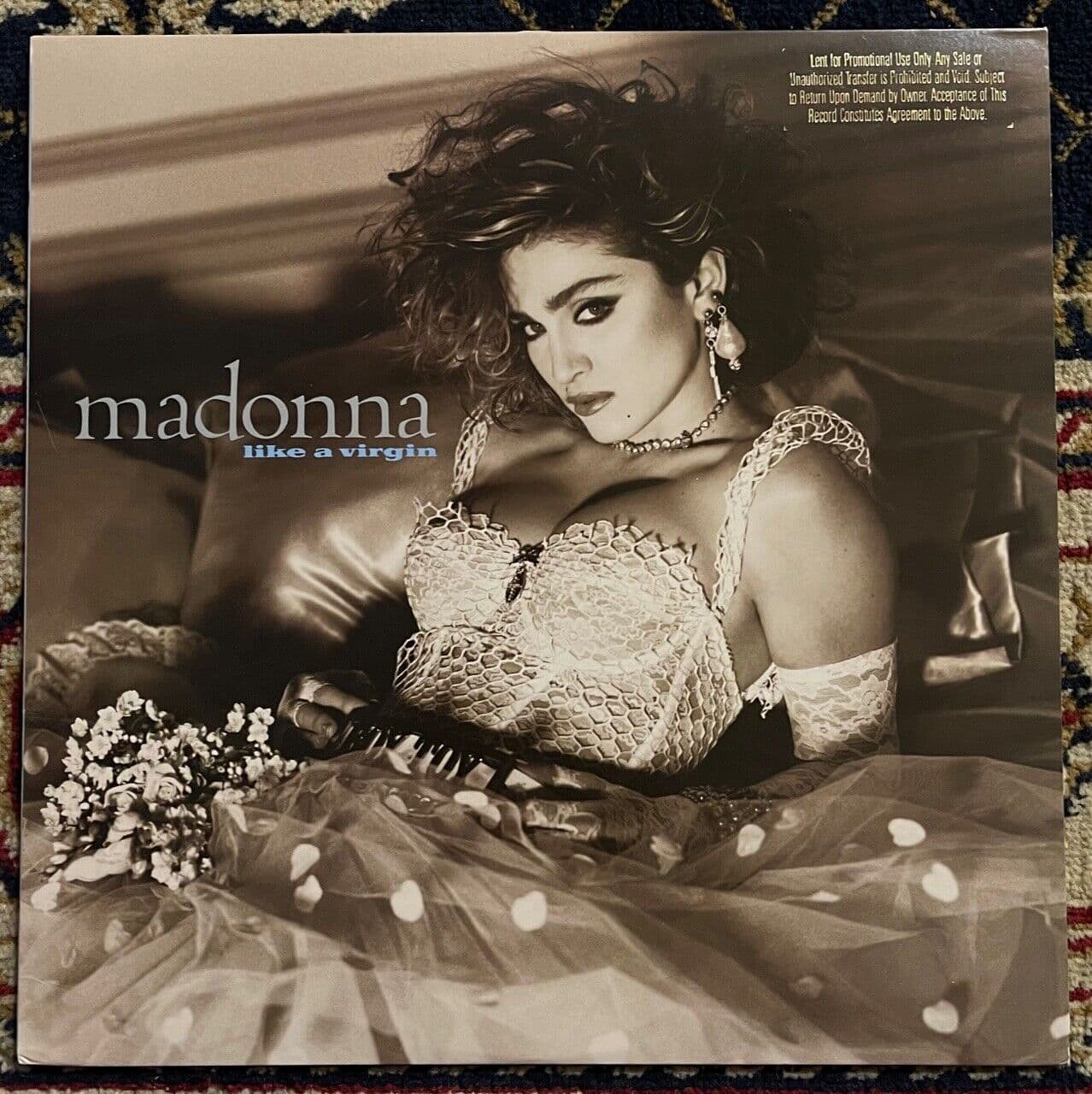 MADONNA LIKE A VIRGIN GSD PROMO WHITE VINYL RECORD ALBUM & 2 PROMOTIONAL ITEMS 2