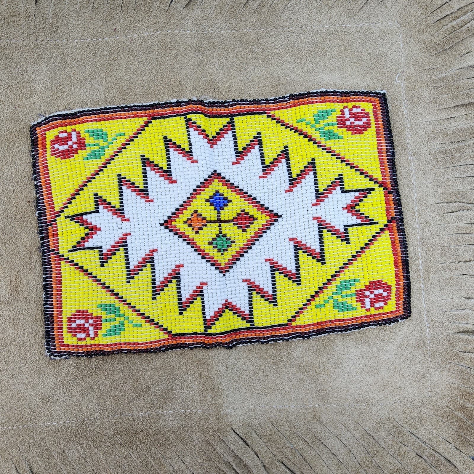 3 Native American Leather Beaded Bags / Pouches Handmade by Oneida Member 4